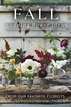 Fall Wedding Flower Ideas from Our Fave Florists | Martha Stewart Weddings Fall Wedding Flower Ideas, Martha Stewart Fall, Martha Stewart Weddings Flowers, Wedding Flower Arrangements Fall, Wedding Flower Ideas, Fall Flower Arrangements, Fall Flower, Fall Wedding Flowers, Martha Stewart Weddings