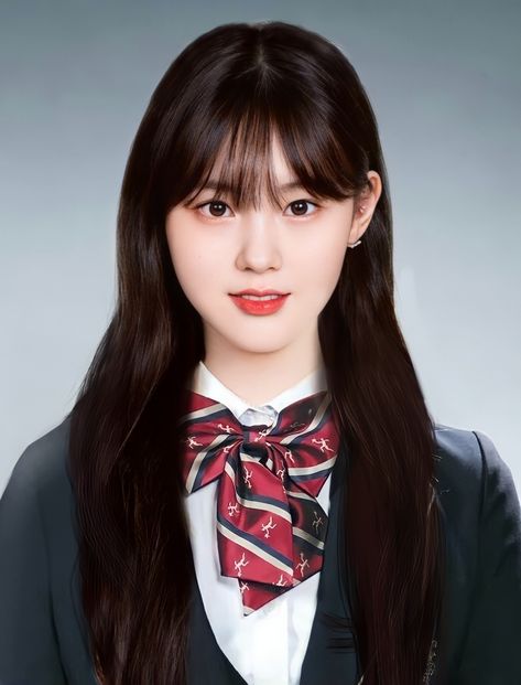 Kpop Idol Id Photo, Kpop School Photo, Kpop School Uniform, Korean Id Photo, Id Photos, School Model, Id Picture, High School Photos, Yearbook Pictures