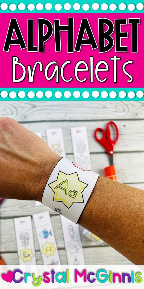 Alphabet Recognition Activities, Alphabet Bracelets, Teach The Alphabet, Reading Foundational Skills, Letter Of The Day, Kids Art Galleries, Alphabet Recognition, Teaching The Alphabet, Beginning Reading