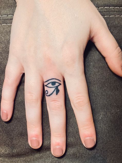 Horus Tattoo Egyptian, Evergreen Tattoo, Eye Of Horus Tattoo, Fist Tattoo, Egyptian Eye Tattoos, Horus Tattoo, Protection Tattoo, Finger Tattoo For Women, Hand And Finger Tattoos