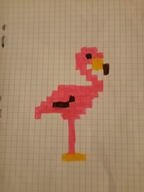 Pixel Art, Flamingo, Bullet Journal, Quick Saves, Art