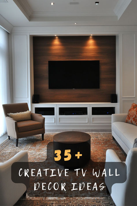 Transform your living space with 35 creative TV wall decor ideas that add flair and character. 🖼️ From gallery walls to floating shelves, these designs offer endless possibilities to enhance your entertainment area. Want to give your TV wall a stylish makeover? Click to explore all the decor ideas! #TVWallDecor #LivingRoomStyle #CreativeDesigns #HomeInspiration #GalleryWalls #FloatingShelves #StylishSpaces Chic Tv Wall, Tv Wall Decor Ideas, Tv Wall Decor, Entertainment Area, Classy Decor, Wall Decor Ideas, Gallery Walls, Stylish Living Room, Trendy Home