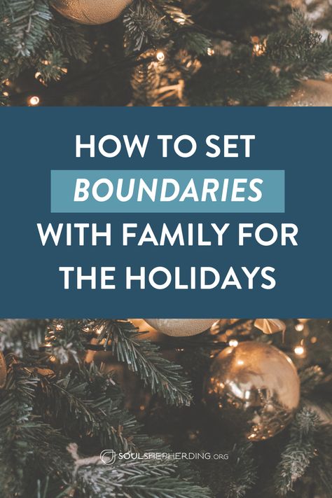 If you want to know how to set healthy boundaries with family for the holidays, these four steps will make your celebrations more peaceful and joyful this year. Experiencing conflict in your family, whether with your in laws or adult children, can feel like a lonely experience. Everyone else’s family may look healthy and loving (on the outside!). But you’re not alone. Read on for more resources about setting and respecting boundaries with family during the holidays! How To Set Boundaries With Family, Holiday Boundaries, Boundaries With Family, Respecting Boundaries, Jesus In The Temple, Boss Motivation, Hate Christmas, Family Conflict, Spiritual Formation