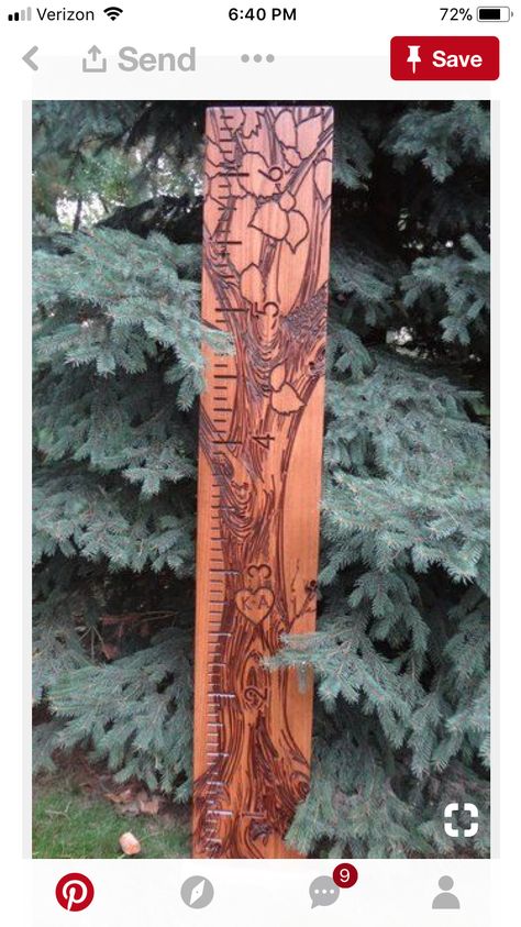 Wooden Ruler Growth Chart, Ruler Growth Chart, Ruler Crafts, Growth Ruler, Wooden Growth Chart, Tree Projects, Wooden Ruler, Growth Charts, Growth Chart Ruler