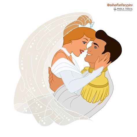 🌿🌹🌟Paola Tosca Art 🌟🌹🌿 on Instagram: “For the Cinderella-fans out there! (I'm one of those XD) Prelude to a Wedding Cinderella and Prince Charming made with the epic…” Wedding Cinderella, Cinderella And Prince, Cinderella Characters, Cinderella Art, Disney Romance, Disney Princess Wedding, Cinderella Prince, Cinderella And Prince Charming, Disney Bride