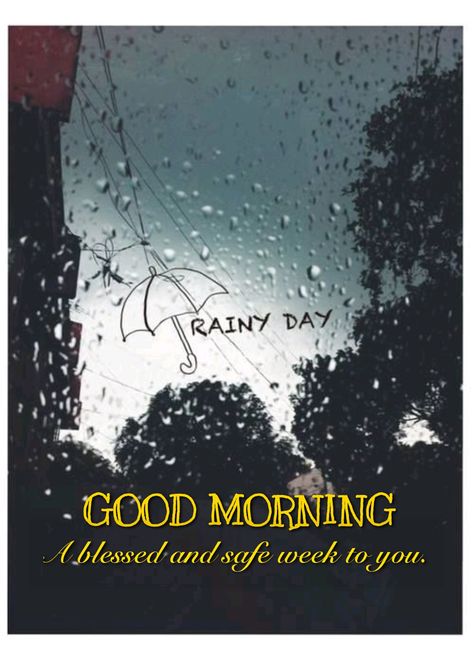 Rainy Day Morning Wishes, Happy Rainy Day Good Morning, Rainy Morning Quotes, Morning Rainy Day, Rainy Good Morning, Good Morning Rainy Day, Rainy Day Quotes, Morning Massage, Rainy Mood