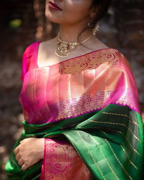 Latest Silk Sarees, Kanjivaram Sarees Silk, Pattu Saree Blouse Designs, Silk Saree Kanchipuram, Saree Jewellery, Wedding Saree Collection, Indian Saree Blouses Designs, Silk Saree Blouse Designs, Half Saree Designs