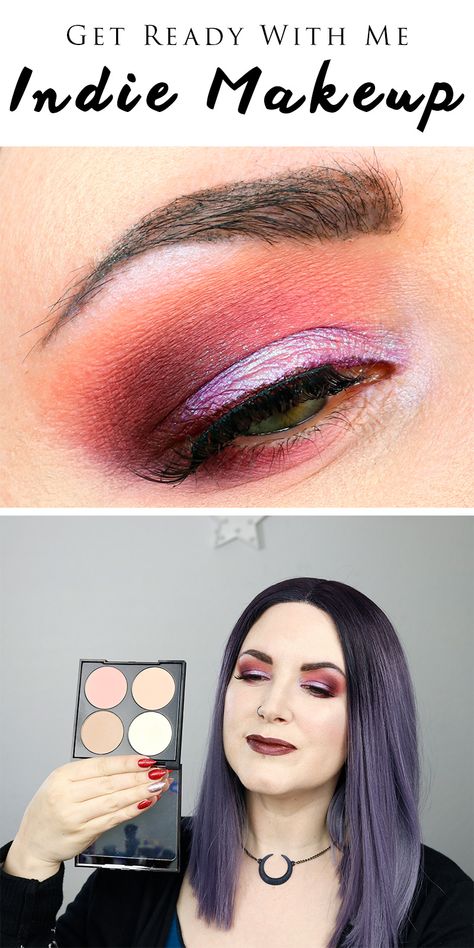 Get Ready With Me Indie Makeup - a burgundy and purple duochrome look with Makeup Geek, Suva Beauty, Aromaleigh and Melt Cosmetics. Hooded Eye Makeup Tutorial, Unicorn Makeup Brushes, Natural Eye Makeup Tutorial, Suva Beauty, Black Eye Makeup, Indie Makeup, Applying Eye Makeup, Melt Cosmetics, Glasses Makeup