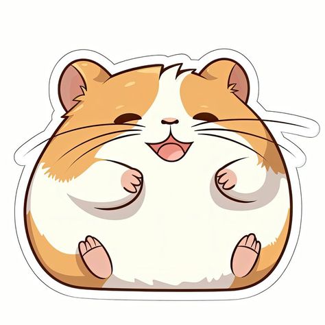 This hamster is ready for winter. He is thick and. This happy animal sticker will cheer up any surface, you put it on. Kiss-Cut Vinyl Decals Stickers are water, scratch and UV resistant and removable without residue. Size 2x2 - 6x6 (in). Sharpie Drawings, Fairy Stickers, Animal Doodles, Cute Food Drawings, Cat Air, Cute Emoji Wallpaper, Hydroflask Stickers, Unique Sticker, Anime Stickers