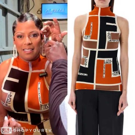 Tamron Hall Show: April 2024 Tamron Hall’s Colorblock Strapless Turtleneck Tamron Hall Style Fashion, Tamron Hall Style, Tamron Hall, Escape The Night, 19 Kids And Counting, The Daily Show, Downward Dog, 90 Day Fiance, Family Feud