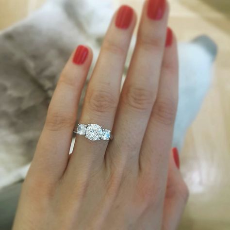 Naveya And Sloane, Cute Engagement Rings, Future Engagement Rings, Three Stone Diamond, Dream Engagement Rings, Gemstone Engagement, Put A Ring On It, Dream Ring, Best Diamond