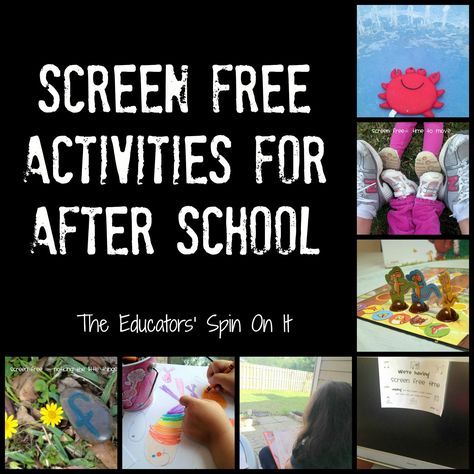 The Educators' Spin On It: Screen Free Activities for After School {After School Link Up} Weekly Activities, Asd Classroom, After School Activities, Teacher's Desk, Toddler Education, Parent Involvement, Screen Free Activities, School Success, Kids Crafting