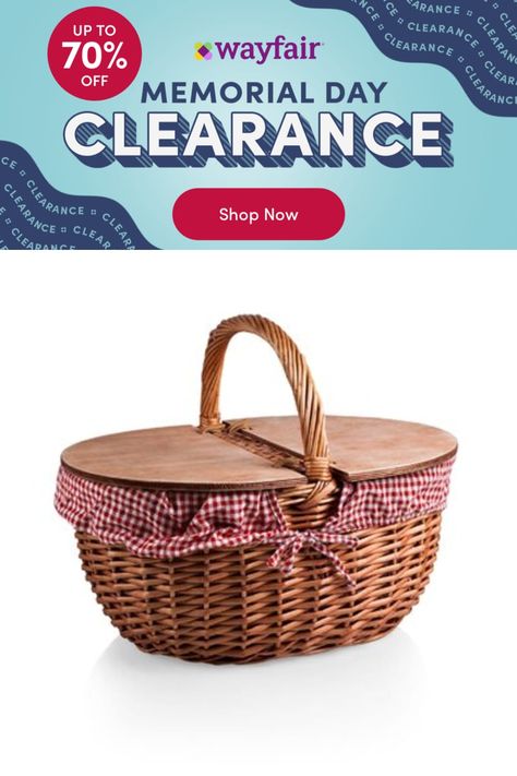 August Grove® Straight out of a storybook, The Country Basket is a classic prairie-inspired wicker picnic basket set with a lovely woven-willow body, a sturdy grab-and-go handle, a washable poly/cotton liner, and a wooden split-lid for dual entry that can also be used as a level surface for cups and plates. Whether you use this iconic picnic hamper for picnicking, farmer's markets, or picking peaches, make sure to wriggle your toes in the grass and let the wind blow your hair! | August Grove® Co Picking Peaches, Country Basket, Country Picnic, Basket Wood, Picnic Basket Set, Cups And Plates, Picnic Hamper, Wicker Picnic Basket, Basket Set