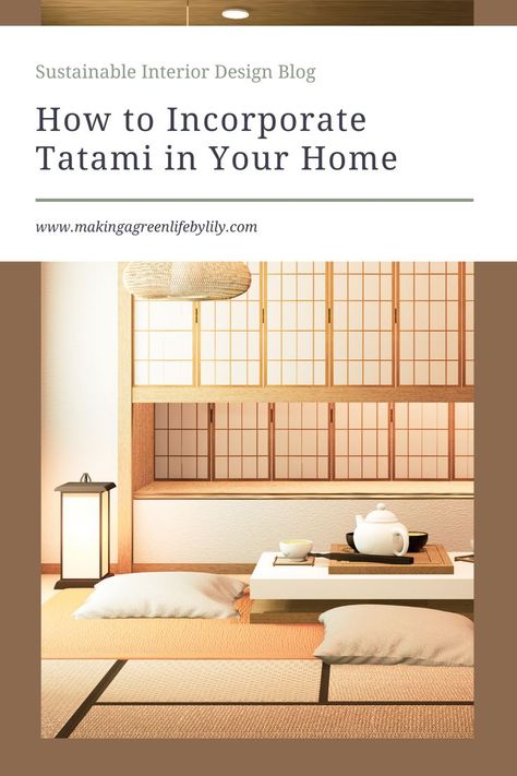 Have you ever heard of a Japanese Tatami mat? Tatami is a Japanese traditional mat which is made from rush and cloth! Read more from my blog 🥰🌿 #sustainableinteriordesign #japandi #japandistyle Tatami Bedroom Design, Japanese Furniture Traditional, Japanese Interior Design Traditional, Hotel Aesthetics, Japan Living Room, Japanese Tatami Room, Japanese Dining Room, Japanese Style Living Room, Japanese Tatami