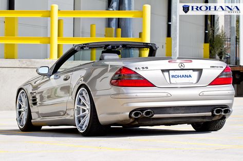 Clk 55 Amg, Sl 55 Amg, Sl Mercedes, Silver Mercedes, Mercedes Benz Sports Car, Mercedes Accessories, Rohana Wheels, Sl55 Amg, Luxury Car Photos