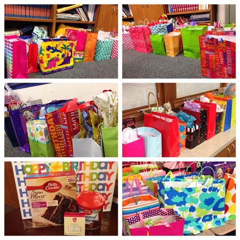 Birthday Bags For Food Pantry, Canned Food Drive, Birthday Bags, Birthday Bag, Food Collection, Food Drive, Faith Formation, Student Council, Religious Education