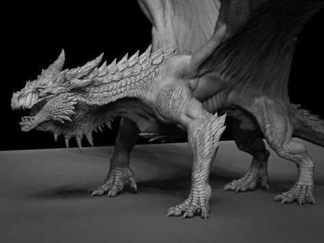 Dragon Project, Realistic Dragon, Anatomy Sculpture, Dragon Tales, Výtvarné Reference, Dragon Sculpture, Komodo Dragon, Fantasy Beasts, Dragon Pictures