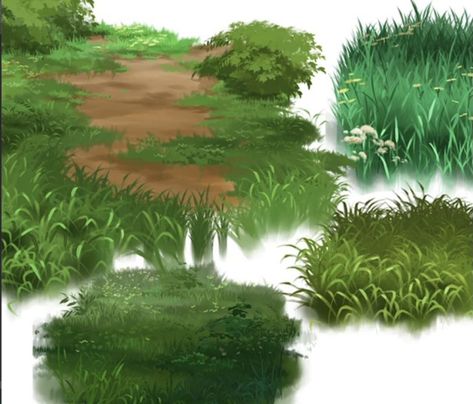 Grass Procreate, Grass Tutorial, Devin Elle Kurtz, Cartoon Grass, Painting Grass, Grass Drawing, Complex Shapes, Grass Painting, Digital Painting Techniques