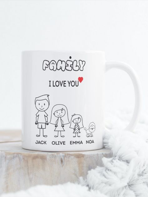 🥰SPECIAL FAMILY MUG DESCRIPTION🥰 Make your mornings even more special with your favorite drink with a unique Family photo mug and show it off with your best friend or give the best gift to your loving friend this year! Unique Family Photos, Personalized Engagement Gifts, Family Cartoon, Couple Mugs, Photo Mugs, Cup Design, Personalized Family, Personalized Mugs, Favorite Drinks