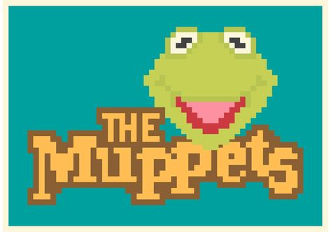 Free Pixel Kermit The Frog Vector Poster Frog Vector, Images Design, Vector Poster, Pixel Art Templates, Kermit The Frog, Pixel Art Pattern, Crochet Chart, Free Vectors, The Frog