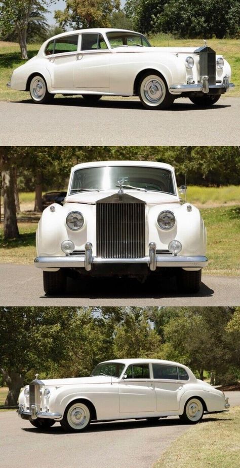 1961 Rolls-Royce Silver Cloud II LWB Old School Rolls Royce, White Rolls Royce, White Rolls, 60s Cars, Rolls Royce Silver Cloud, Silver Cloud, Dream Car, Royce, Rolls Royce