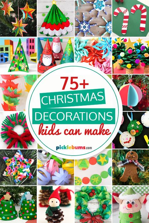 Christmas Decorations Kids Can Make Diy Christmas Decorations Kids Can Make, Christmas Decor For Playroom, Christmas Decorations For Children To Make, Christmas Tree Decorations Crafts Kids, Children’s Christmas Decorations, Kid Christmas Decorations, Christmas Tree Decorations Kids Can Make, Christmas Decor With Toddlers, Kids Diy Christmas Decorations