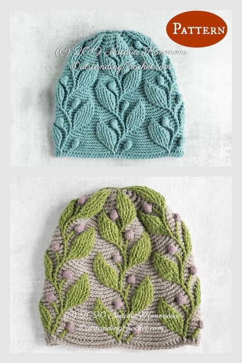 3D Embossed Beanie Hat Crochet Pattern Crochet Cafe, Beanie Hat Crochet Pattern, Crochet Baby Cap, Easy Crochet Hat Patterns, Crochet Hat With Brim, Hello Kitty Crochet, Crochet Gloves Pattern, Easy Crochet Hat, Baby Crochet Patterns Free