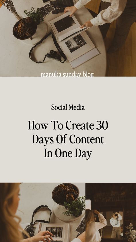 batching content creation tips for making 30 days of instagram content in one day. writing instagram content, designing instagram grids. social media content creation tips for making more lifestyle posts. 30 Days Of Instagram Content, 30 Days Of Content, Instagram Grid, Online Services, Get More Followers, New Restaurant, Social Media Marketing Agency, Instagram Content, Online Event