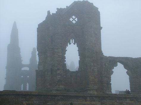 Gothic Monastery Ruins in France | Recent Photos The Commons Getty Collection Galleries World Map App ... Old Ruins Art, Ruins Reference, Ruins Aesthetic, Gothic Temple, Gothic Ruins, European Gothic, Foggy Field, Whitby Abbey, Beautiful Ruins