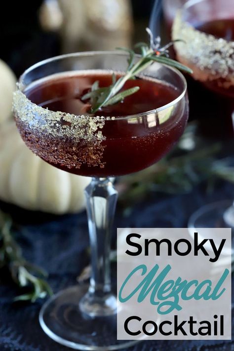 A Spooky Pomegranate Mezcal Cocktail is how adults do Halloween, with serious flair. The smoky notes combined with tart pomegranate juice and smooth amaro make for the ideal bold cocktail. Are you ready to get boo-zy? ;) | cakenknife.com #mezcalcocktail #halloweendrink #halloweencocktail #spookydrink Smoothie Meal Replacement, Friday Cocktails, Fruity Breakfast, Cocktail Cake, Mezcal Cocktails, Cocktail And Mocktail, Easy Drink Recipes, Delicious Drink Recipes, Halloween Cocktails