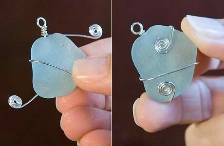 Bijoux Fil Aluminium, Beachglass Jewelry, Sea Glass Crafts, Jewelry Quotes, Rock Jewelry, Sea Glass Pendant, Wire Wrapping Stones, Cool Ideas, Wire Crafts