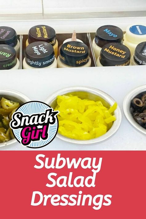 Subway Salad Dressings Subway Dressing Recipes, Subway Honey Mustard Recipe, Subway Salad Recipes, Submarine Sauce Recipe, Low Fat Salad Dressing, Gluten Free Ranch Dressing, Gluten Free Salad Dressing, Subway Salad, Gluten Free Salad