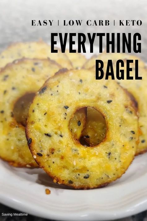 Easy Keto Everything Bagel - Saving Mealtime Keto Everything Bagel, Bagel Calories, Keto Everything, Low Carb Bagels, Donut Pan, Egg Bread, Healty Dinner, Keto Bagels, Bagel Cream Cheese