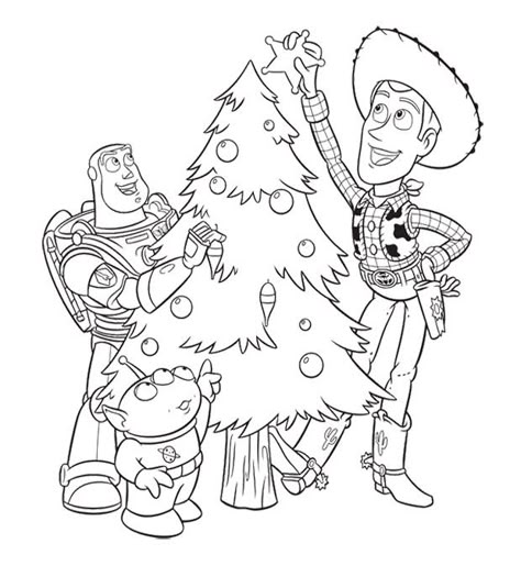 Woody Coloring Pages - Best Coloring Pages For Kids Woody Pride, Toy Story Christmas, Christmas Toy Story, Toy Story Coloring Pages, Christmas Colouring Pages, Dibujos Toy Story, Christmas Coloring Sheets, Christmas Coloring Books, Disney Colors