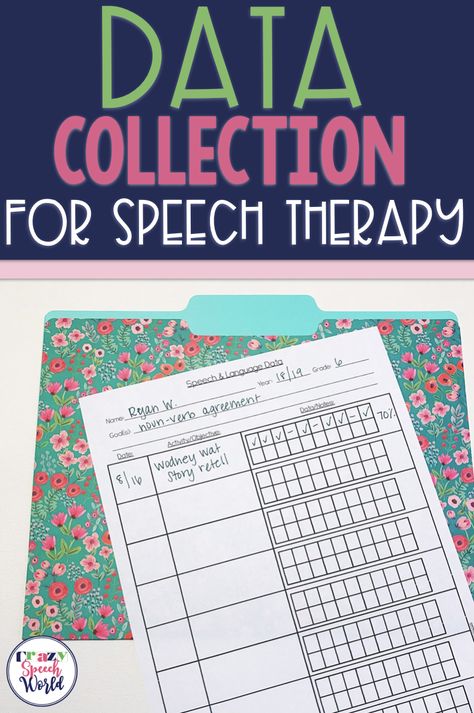 Speech Language Pathology Grad School, Speech Therapy Data Collection, Speech Therapy Organization, Data Collection Sheets, Speech Therapy Tools, Play Therapy Techniques, School Speech Therapy, School Slp, Speech Path