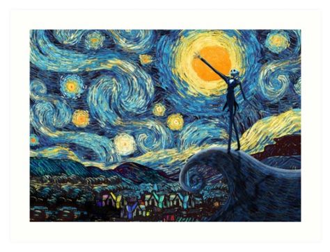 Digital Art Person, Baby Skull, Movie Scary, Sugar Skull Face, Scary Night, Starry Night Art, Photoshop Artwork, Arte Van Gogh, Art Parody