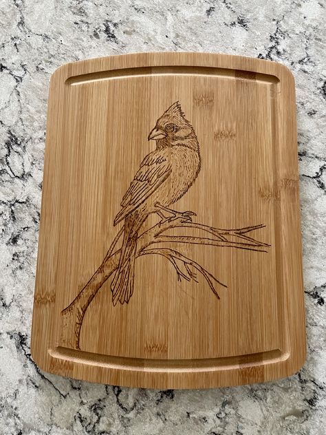 Bird Wood Burning, Wood Burned Cardinal, Wood Burning Birds, Car Part Art, Horse Stencil, Wood Pig, Woodburning Ideas, Wood Burning Stencils, Wood Burn Designs