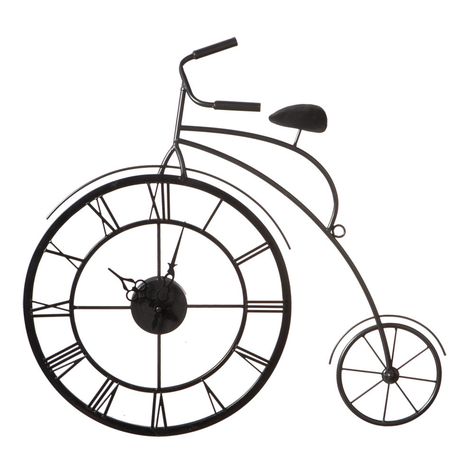 CBK Bicycle Wall Clock Bicycle Wall Decor, Product Wall, Penny Farthing, Black Wall Clock, Modern Clock, Tabletop Clocks, Time Clock, Bicycle Design, Tick Tock