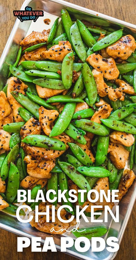 Blackstone Chicken and Pea Pods Recipe For Chicken Stir Fry, Chicken Pea, Blackstone Chicken, Outdoor Griddle Recipes, Homemade Egg Rolls, Stir Fry Recipes Chicken, Easy To Make Dinners, Griddle Recipes, Recipe For Chicken