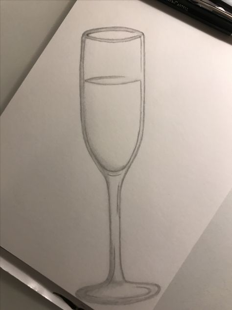 Sekt Glas, Bleistift Champagne Flutes, Champagne Flute, Illustrator, Bullet Journal