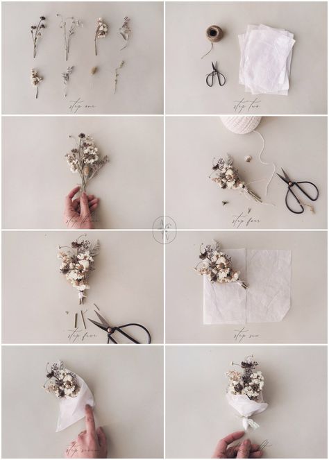 How To Make Mini Dried Flower Bouquets – Adored Vintage Ftd Flowers, Mini Bouquets, Dried Flower Bouquets, Making Flowers, Flower Bouquet Diy, Flower Gift Ideas, Adored Vintage, Flowers Bouquet Gift, Creative Gift Wrapping