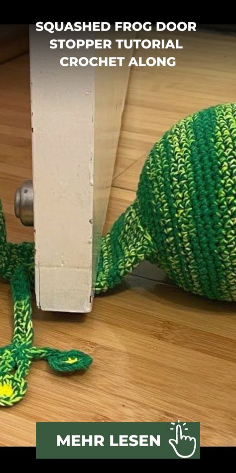 Crochet Frog Door Stopper Free Pattern, Frog Door Stopper Pattern, Crochet Frog, Tutorial Crochet, Door Stopper, Door Stop, How To Crochet, Crochet Tutorial, Free Pattern