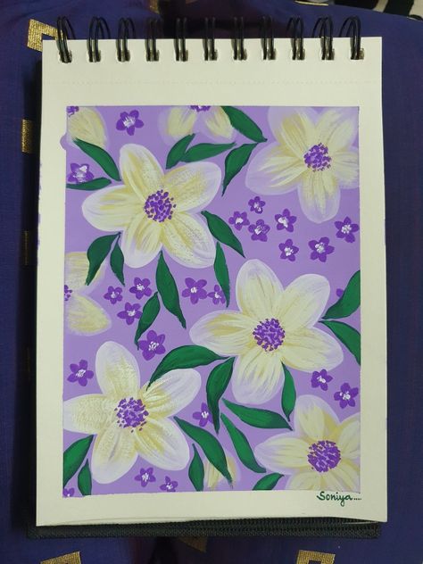 Gouche Painting Ideas Easy Flowers, Gouche Painting Ideas Easy, Gouache Painting Easy, Guache Art Gouache Painting, Easy Gouache Painting Ideas, Gouache Painting Ideas For Beginners, Easy Gouache Painting, Floral Gouache, Himi Gouache