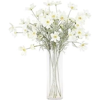 Amazon.com: 2 Pcs Artificial Fake Flowers Plants Cosmos Silk Flower Arrangements Wedding Bouquets Decorations Plastic Floral Table Centerpieces for Home Kitchen Garden Party Decor Approx 23.6'' High - Light Blue : Home & Kitchen Silk Flower Arrangements Wedding, Floral Table Centerpieces, Flower Arrangements Wedding, Table Centerpieces For Home, Party Hotel, Diy Wedding Table, Restaurant Patio, Flower Artificial, Flower Vase Arrangements