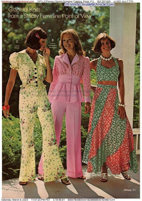 1974 JCPenney Spring Summer Catalog, Page 111 - Catalogs & Wishbooks 70s Fashion Spring, 70s Catalog Fashion, 1970s Summer Fashion, 70s Fashion Trends, 1970s Fashion Trends, That 70s Show Outfits, 19s Fashion, 1974 Fashion, 1970s Vintage Fashion