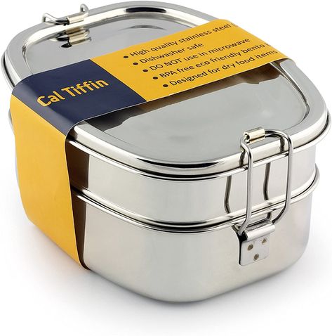 Cal Tiffin Stainless Steel Oval Bento Lunchbox 40 oz, 3-Compartment - Eco Friendly, Dishwasher Safe, BPA Free, Plastic Free: Amazon.ca: Home & Kitchen Magic Cook, Tiffin Lunch Box, Stainless Steel Lunch Containers, Stainless Steel Bento Box, Quick Lunch Recipes, Sandwich Box, Tiffin Box, Steel Lunch Box, Stainless Steel Lunch Box