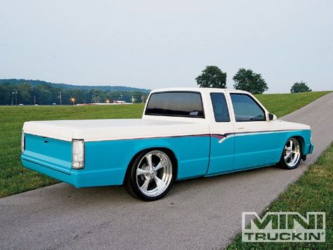 1992 Chevy S10 rear Right View Race Design, S10 Truck, Chevy Luv, Lowrider Trucks, Mini Truck, Rc Cars And Trucks, Custom Chevy Trucks, Custom Truck, Chevy S10