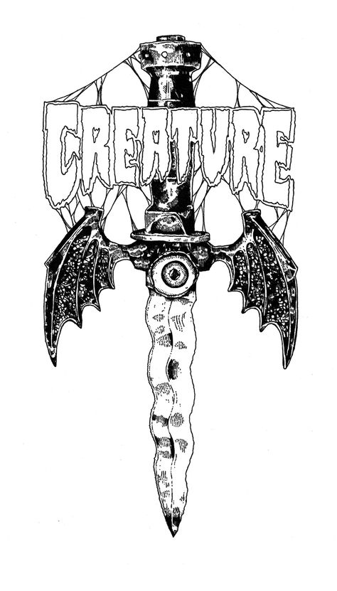 CREATURE SKATEBOARDS Skateboard Tattoo, Metal Drawing, Creature Skateboards, Skeleton Drawings, Fantasy Tattoos, Arte Grunge, Desain Editorial, Dope Cartoon Art, Unusual Art