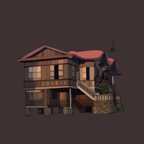 Bahay Kubo Illustration, Ancient Philippines, Filipino Houses, Philippines Architecture, Modern Filipino House, Bataan Philippines, Txt Selca, Philippine Architecture, Filipino House