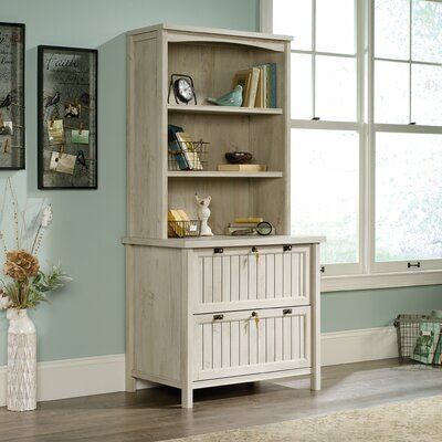 When it comes to our homes, it seems like storage is at a premium - especially when it comes to easily-scattered paperwork. Made of manufactured wood, this piece offers two lockable legal drawers, perfect for storing important documents in style. This piece brings all the character of a country cottage right into your home. And as an added bonus, this product comes with a five-year warranty. Color: Chalked Chestnut | Inbox Zero Jerzy 2 Drawer Lateral Filing Cabinet w / Hutch Wood in White, Size Agency Office, Lateral Filing Cabinet, Built In Entertainment Center, Cabinet Bookcase, 2 Drawer File Cabinet, Office File Cabinets, Brick Fireplace Makeover, Lateral File Cabinet, Lateral File